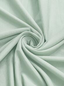 Freevana 大尺碼秋冬優雅浪漫復古派對修身A字長款針織裙 - 薄荷綠 - 查看 6