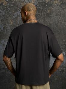 JOKER X SHEIN Men's Crew Neck Short Sleeve Casual Versatile T-Shirt JOKER - Black - View 2