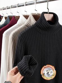 SHEIN 3 قطع تي شيرت للأطفال والفتيان المراهقين، اشتري 2 واحصل على 1 مجاناً، تي شيرت أساسية كاجوال بلون سادة من قماش منسوج ذو ملمس، بياقة صغيرة قائمة، متعددة الألوان، من الصوف الناعم السميك بأكمام طويلة، مناسبة للخريف والربيع، مناسبة للعب في الهواء الطلق والاسترخاء في المنزل، ذات أداء عالي التكلفة - متعدد الألوان - مشاهدة 4