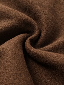 Balvessa Fall Clothes FOR WomenLady's Fine-Woven Elegant Winter Wool Coat - Coffee Brown - View 3