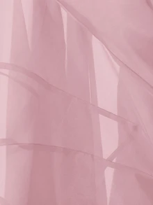Aveloria Modichic 優雅性感透視紋理面料襯衫 V領花瓣袖長袖收腰重工百褶設計大 A 字擺女款超長版襯衫外套 - 粉色 - 查看 8