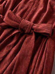 LUMIGAL Fall Clothes FOR WomenWomen's Fine-Woven Elegant Autumn Long-Sleeved Jumpsuit - Red - View 5