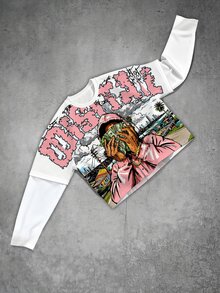 Manfinity EMRG 男士休閒日常必備 Ins 風格青年街頭寬鬆學院風 2 合 1 T-shirt - 彩色 - 查看 3