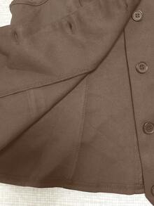 EMERY ROSE Women's Solid Color Single-Breasted Casual Blazer Vest - Khaki - View 7