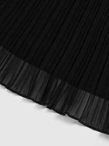 GlowEve CURVE Plus Size Women's Tie Waist Black Contrast Mesh Blazer - Black - View 6