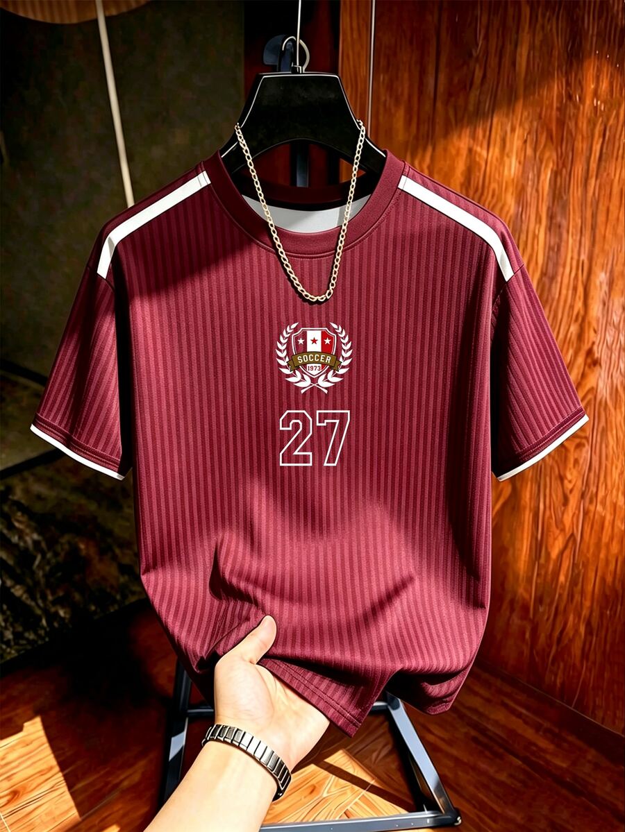 Gritte Field Men's Digital Pattern Colorblock Casual Daily Travel Sports T-Shirt, Gym - Multicolor - View 1