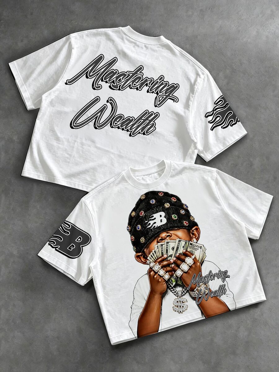 Manfinity EMRG Áo thun nam dáng rộng phong cách Ins, streetwear trẻ trung, thể thao học đường, đồ mặc thường ngày cơ bản - Nhiều màu - Xem 1