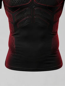 GymBeat Men's Bat Print Raglan Short Sleeve Casual Fitness Sports T-Shirt - Multicolor - View 5