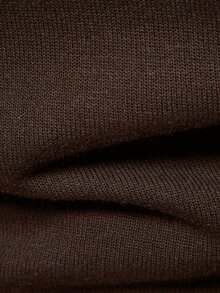 Manfinity Homme Men's Plus Size Pullover Sweater, Solid Color Knit Sweater, Autumn/Winter Hiking Beach Shades Of Brown Casual - Coffee Brown - View 4