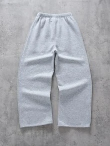 SHEIN 男童青少年休閒服飾 大童男款 舒適時尚簡約街頭風 寬鬆版型 - 灰色 - 查看 3