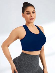 SHEIN Rhythm Era 大尺碼無縫 2 件組運動內衣套裝 - 彩色 - 查看 4