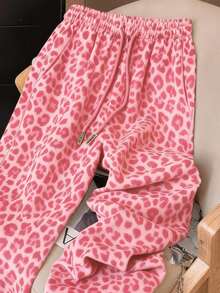 Resyla Vintage American Pink Leopard Print Y2K Fashion Women's Sweatpants - Pink - View 4