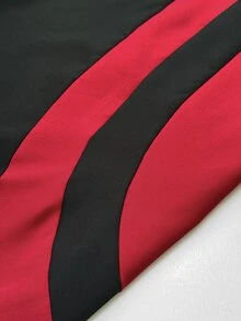 Maweii Celana Panjang Wanita Ukuran Besar Motif Patchwork Warna Kontras untuk Halloween, Celana Panjang Longgar dengan Potongan Lebar, Cocok untuk Acara Makan Malam Formal Musim Gugur, Warna Hitam Elegan - Hitam - View 7