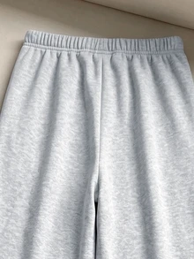 1 Random Piece Tween Girls High Waist Wide Leg Sweatpants, Streetwear Loose Fit Casual Jogger Pants - Multicolor - View 3