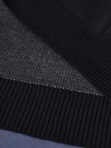 PAVTROS Men's Letter Pattern Casual Daily Long Sleeve Sweater - Black - View 7