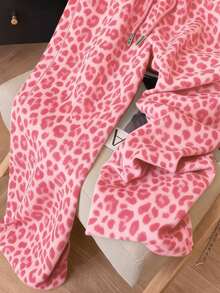 Resyla Vintage American Pink Leopard Print Y2K Fashion Women's Sweatpants - Pink - View 5