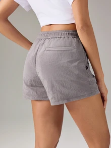 OutZeal Women Sports Shorts Gym Workout Hiking Lightweight Drawstring Waist Active Bottom Spring Summer - Mauve Purple - View 7
