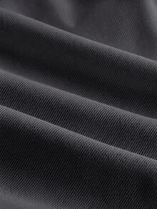 SHEIN x Lina SHEIN ICON Celana Kargo Hitam dengan Saku Lipat dan Tali Serut di Samping Pinggang - Grey - View 3