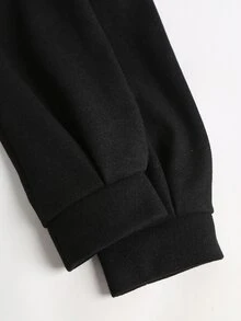 Elamini 女款秋季新款復古修身顯瘦休閒百搭時尚高端黑色大衣 - 黑色 - 查看 5