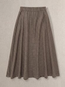 Rusticease Vintage Fashion Pocket Midi Skirt For Middle-Aged And Elderly Women - Brown - View 2