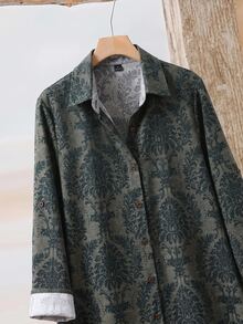 Rusticease 復古女裝女士中長洋裝 - 墨綠色 - 查看 5
