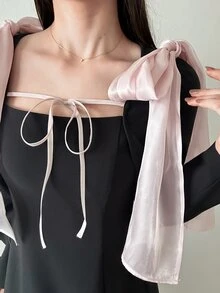FRIFUL Women's Elegant Romantic Bowknot Long Dress Party Dinner Date Night Cocktail Black And Pink Fall Wedding - Grey - View 8