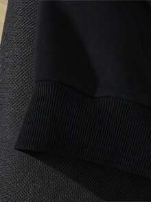 SHEIN EZwear 復古豹紋圖案連帽長袖寬鬆女款衛衣，秋季衛衣，適合日常通勤、聚會、秋冬/夏季、聖誕節、新年、感恩節、派對、婚禮、海灘、畢業典禮、優雅、外出、約會、通勤、情人節、優雅、度假、Y2K、畢業典禮等場合 - 黑色 - 查看 6