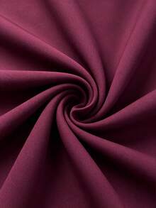 GlowEve CURVE Women's Casual Soft Form Patchwork Contrast Color Asymmetrical Collar Long Sleeve Shirt Office Formal Burgundy Grey Autumn - Burgundy - View 5