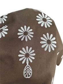 Vionelle Plus Size Women's French Casual Elegant Printed Long Sleeve Jacket Fall Going Out Office Brown - Brown - View 6