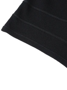 Modelyn Gaun Rajut Model Duyung Warna Polos Elegan Ukuran Plus - Hitam - View 6