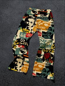 Manfinity ZONE917 Men's Casual Sweatpants With Character And Letter Print - Multicolor - View 2
