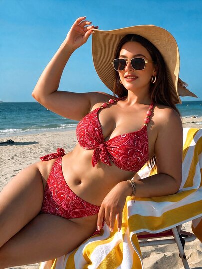 Swim Lushoire Conjunto de Traje de Baño para Mujer Talla Grande 2026 Nuevo Ropa de Playa para Vacaciones