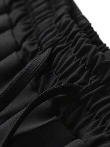 Gym Rark Men's Drawstring Waist Casual Versatile Daily Travel Sports Shorts - Black - View 3