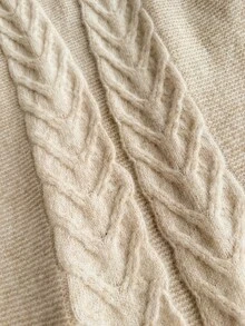 Grovea Plus Size Women Solid Color Casual Soft Versatile Daily Wear Cardigan Autumn Formal Vacation Beige - Apricot - View 6