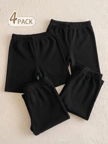SHEIN Young Girl Underwear Comfortable Series Bowknot Print Boxer Briefs - Black - View 5