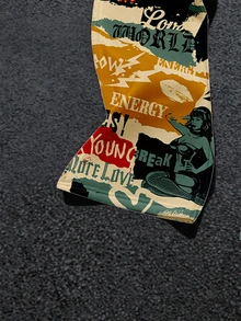 Manfinity ZONE917 Men's Casual Sweatpants With Character And Letter Print - Multicolor - View 3