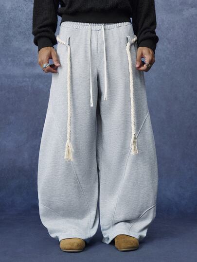 PAVTROS Men's Casual Loose Curved Leg Sweatpants