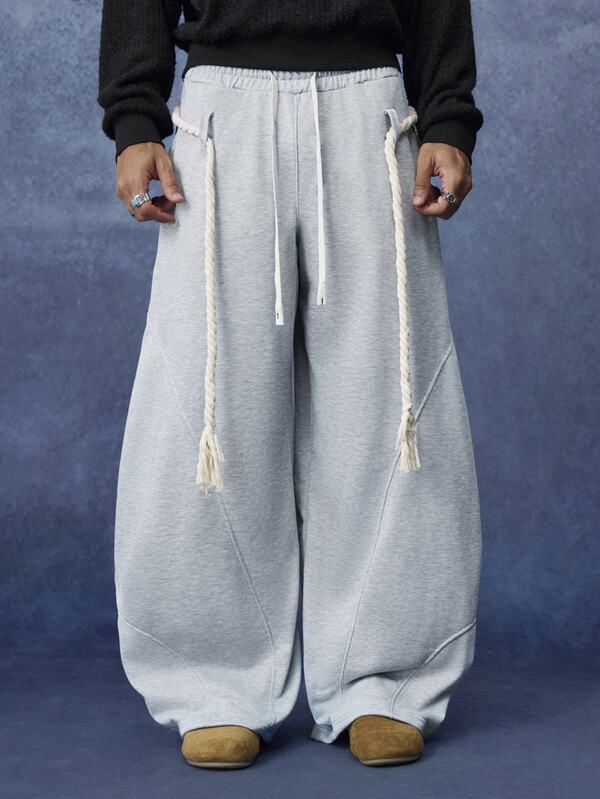 PAVTROS Men's Casual Loose Curved Leg Sweatpants