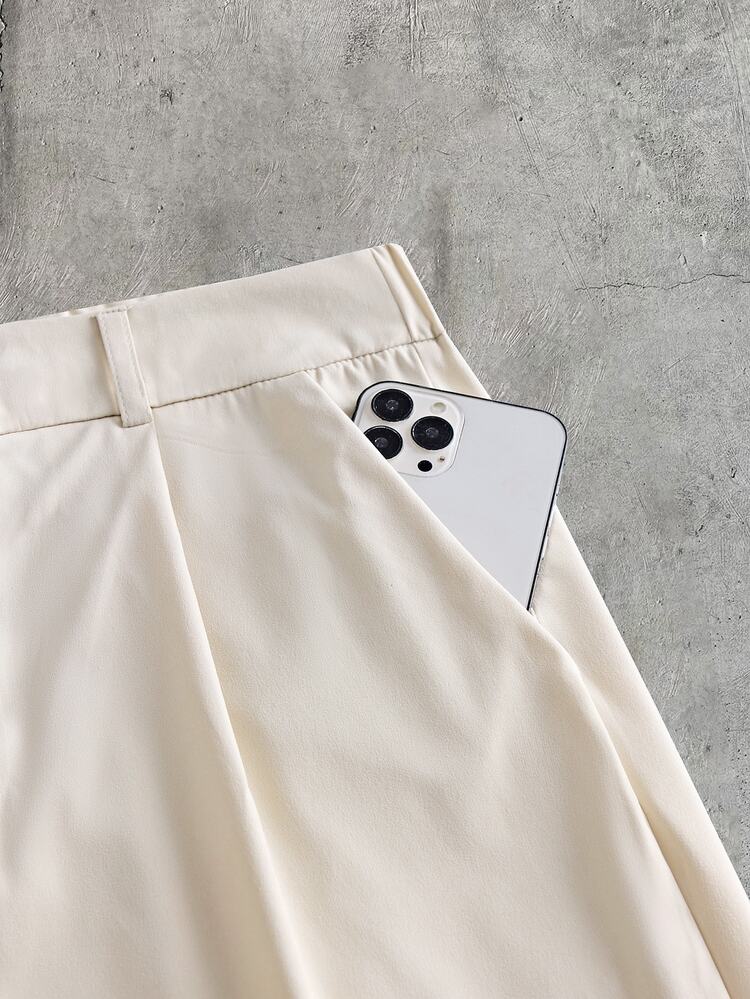 AXEPEAK Bộ đồ nam casual gồm áo sơ mi ngắn tay kẻ sọc và quần dài - màu đen - Xem 9