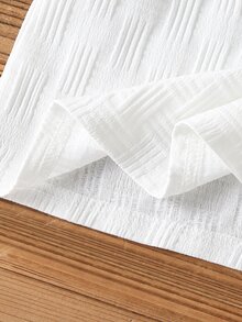 Souflis Souflis 男嬰夏季深綠色學院風提花 Polo 衫與短褲 2 件套，小馬印花翻領短袖套裝，適合日常穿著、聚會與度假 - 墨綠色 - 查看 5