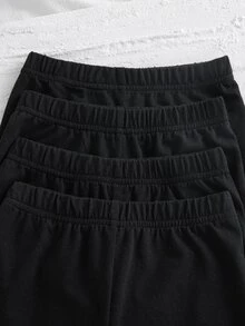 SHEIN Young Girl Underwear Comfortable Series Bowknot Print Boxer Briefs - Black - View 6