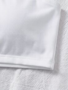 SHEIN Dozemod 童裝青少年女孩簡約舒適加厚防滑抹胸上衣 3件組 - 白色 - 查看 5
