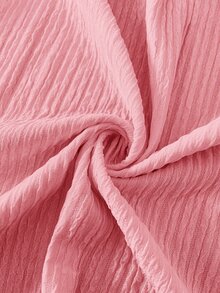 SHEIN Maternity Simple Textured Tie-Up Long Sleeve Dress Fall - Baby Pink - View 8
