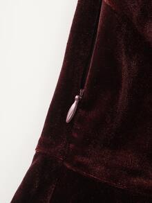 LUMIGAL Women's Brown Corduroy Long Sleeve Dress - Chocolate Brown - View 5