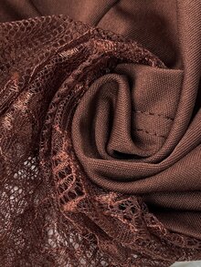 Elyressa Women's Woven Elegant Everyday Autumn T-Shirt - Brown - View 8