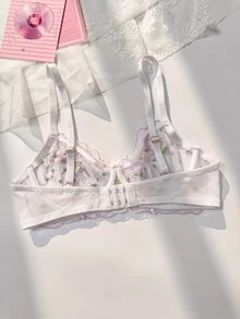 PetitDoll 1pc Women's Underwire Embroidered Bra - Multicolor - View 2