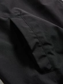 SHEIN Teen Boy Autumn Casual Versatile Solid Color Jacket - Black - View 5