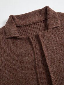 Rusticease Plus Size Women's Solid Color Casual Versatile Daily Wear Cardigan - Multicolor - View 4