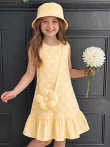Emery Rose Kids Emery Rose Kids 女童圓領波點休閒日常夏季洋裝 - 彩色 - 查看 7