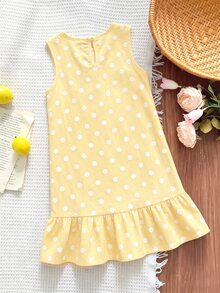 Emery Rose Kids Emery Rose Kids 女童圓領波點休閒日常夏季洋裝 - 彩色 - 查看 10